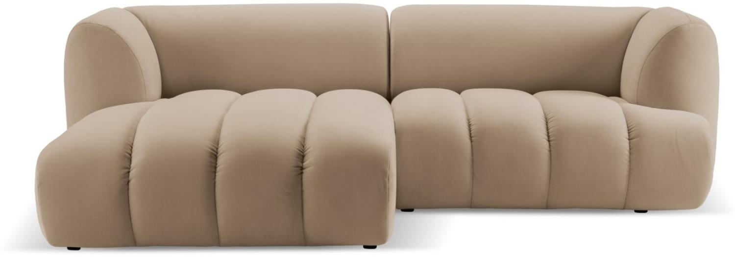 Micadoni Modulares Ecksofa Harry 3-Sitzer Links Samtstoff Sand Bild 1