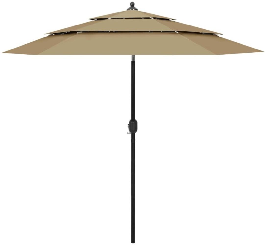 vidaXL Sonnenschirm mit Aluminium-Mast 3-lagig Taupe 2,5 m 313863 Bild 1