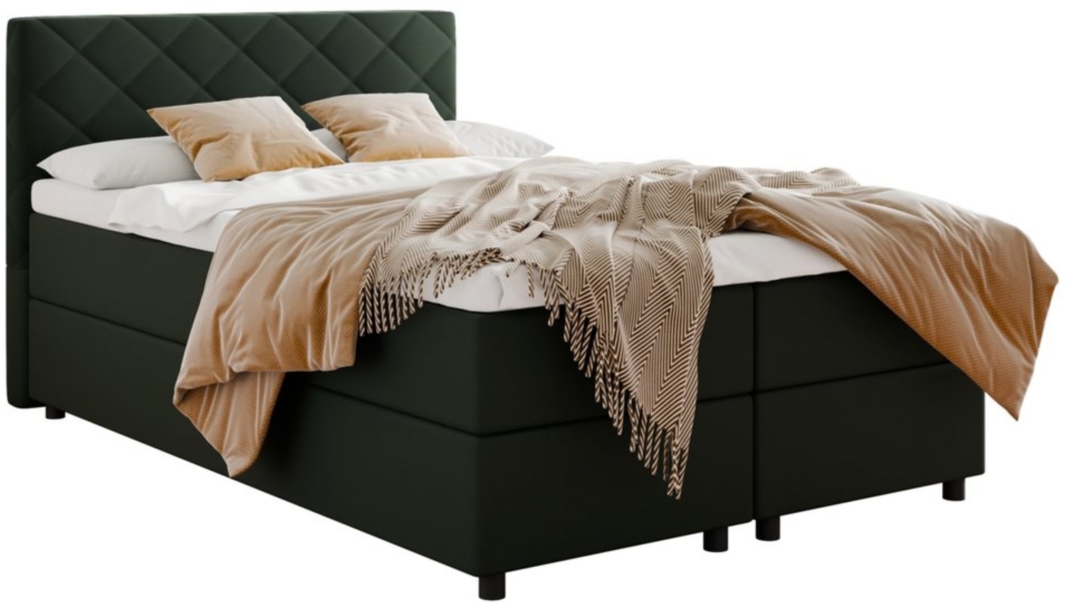 PANDA MÖBEL GmbH Boxbett DIAMARO 140x200, 160x200, 180x200, mit Bettkasten und Topper, Stilvolles Design – zeitlose Eleganz Bild 1