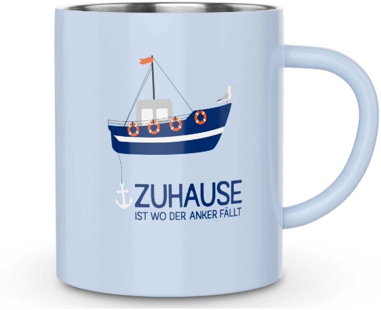 La Vida Tasse Thermobecher Thermotasse Isolierbecher Camping Kaffeetasse Edelstahl, Edelstahl Bild 1