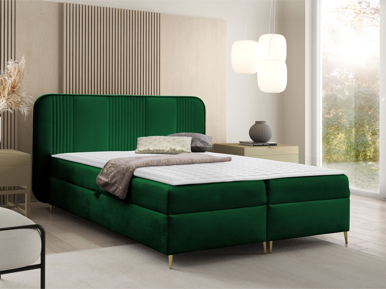 Boxspringbett Farik (Farbe: Magic Velvet 2225, Größe: 180 x 200) Bild 1