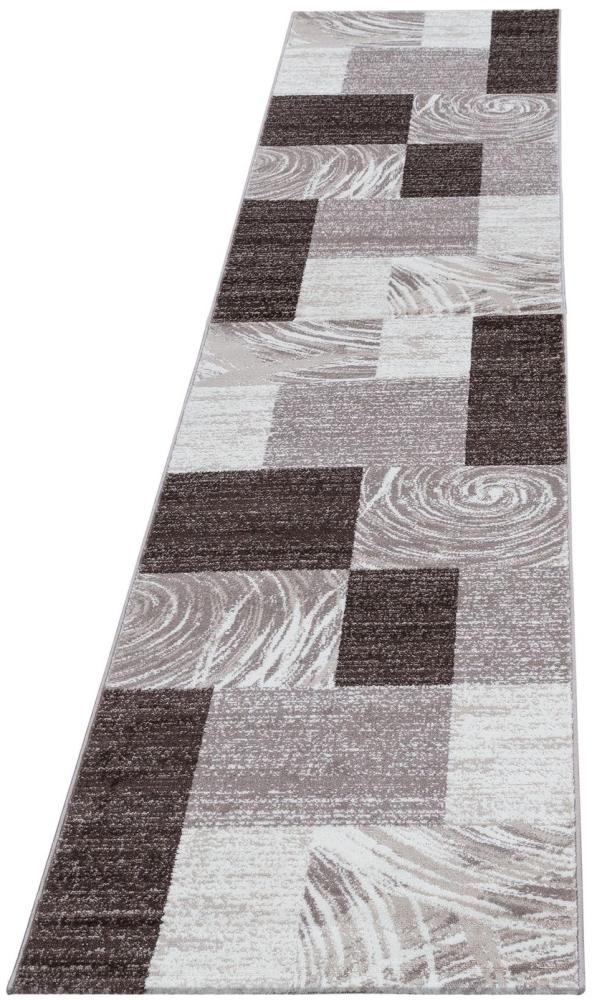 Kurzflor Teppich Paolo Läufer - 80x300 cm - Braun Bild 1