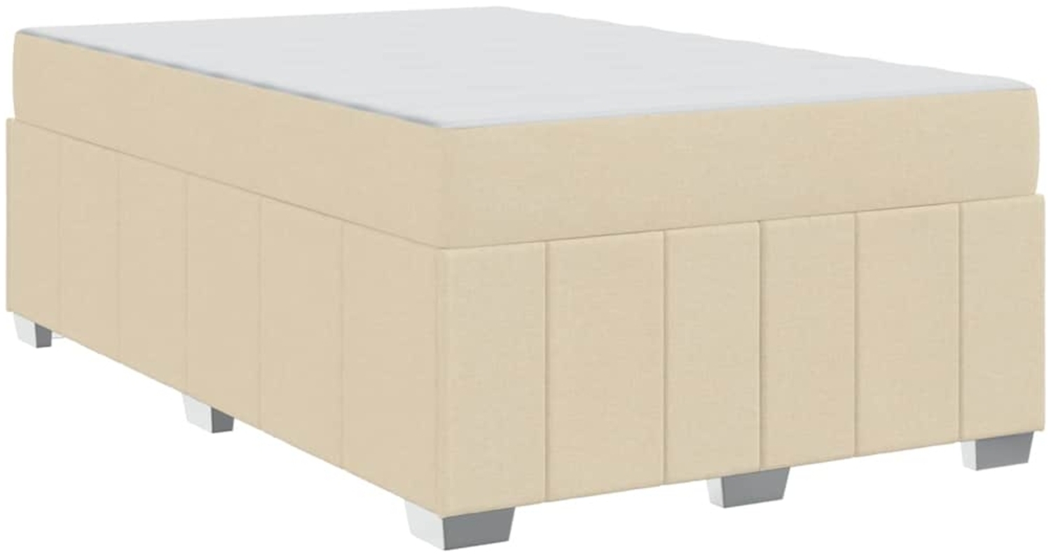 vidaXL Bettgestell mit Matratze Creme 120 x 200 cm Stoff 3398284 Bild 1