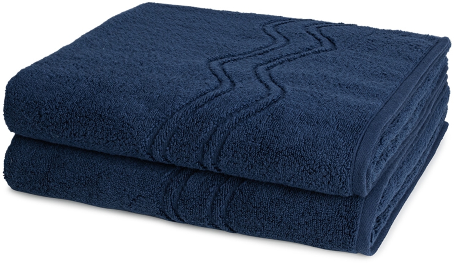 Ross Cashmere feeling 2 tlg. Frottier-Set - 2 X Duschtuch (75 X 140cm) - 520 g/m2 - Nachtblau Bild 1
