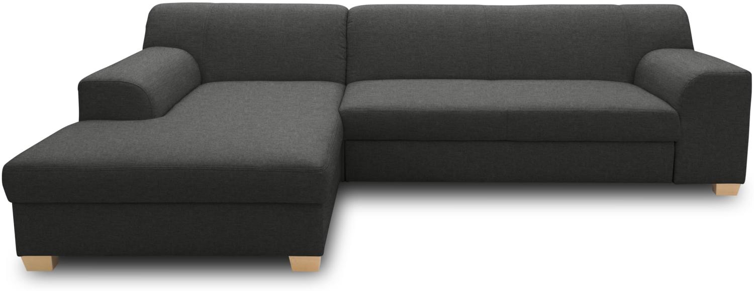 DOMO Collection Ecksofa Tinos, Sofa in L-Form, Eckcouch, Couch Ecke, L-Sofa, 273 x 157 cm in anthrazit Bild 1