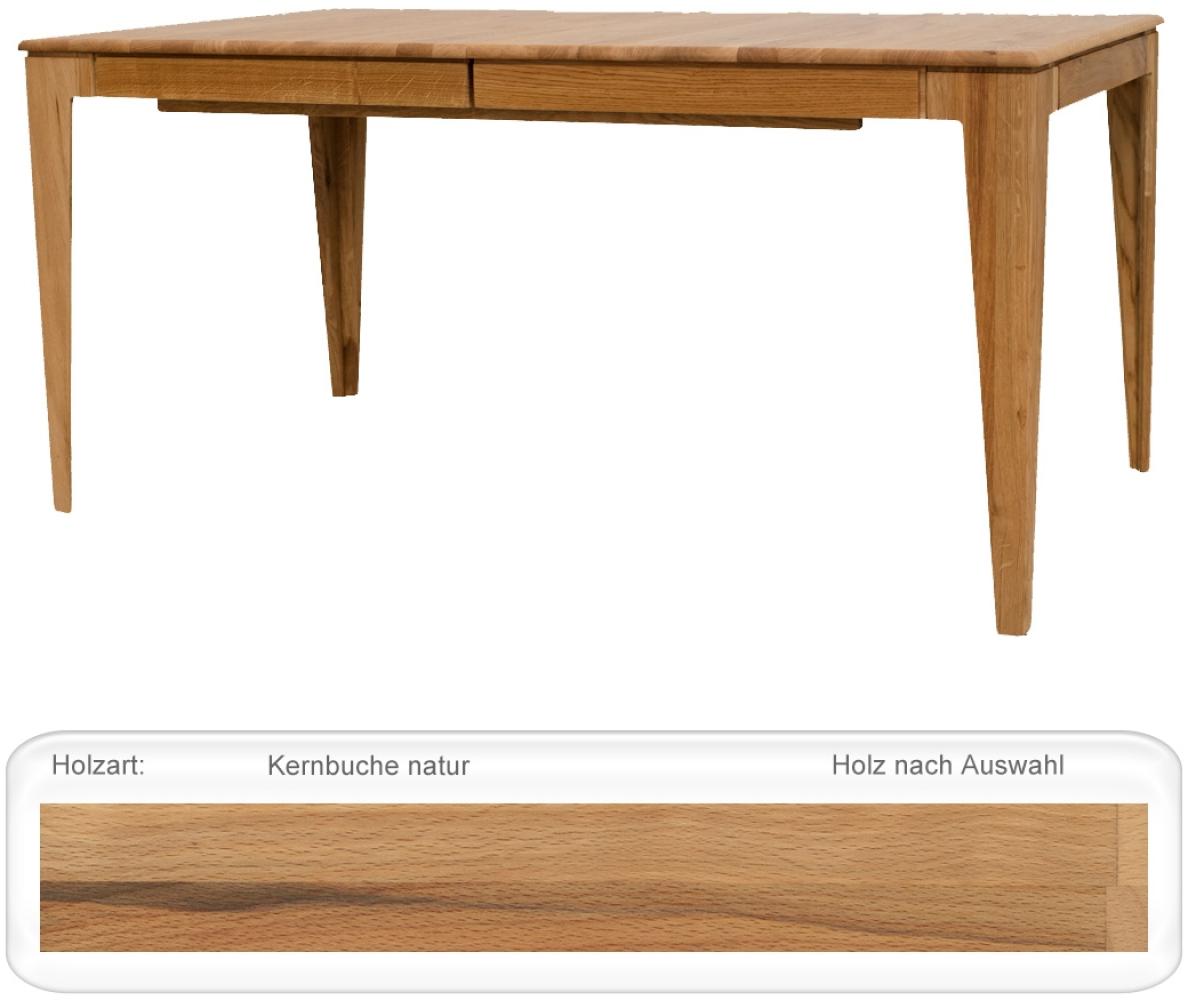 Ausziehtisch Alwin 1XL verschiedene Größen Massivholz Tisch Varianten Kernbuche lackiert, 180(230) x 90 Mittelauszug Bild 1