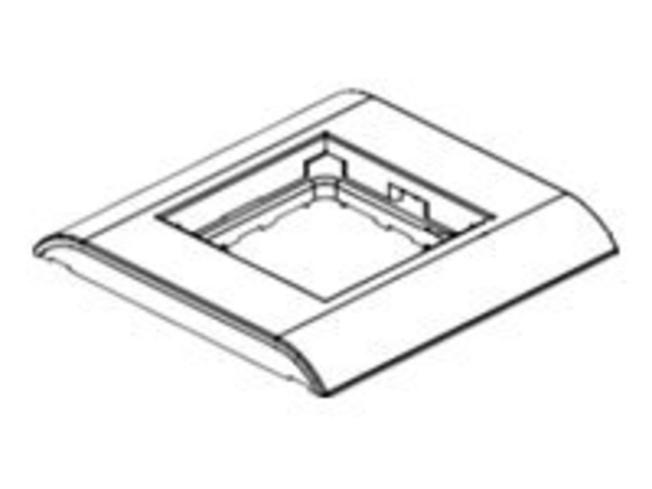 Equip Frontplatte French Modular Fenster 45x45mm RAL9010 Polybeutel Bild 1