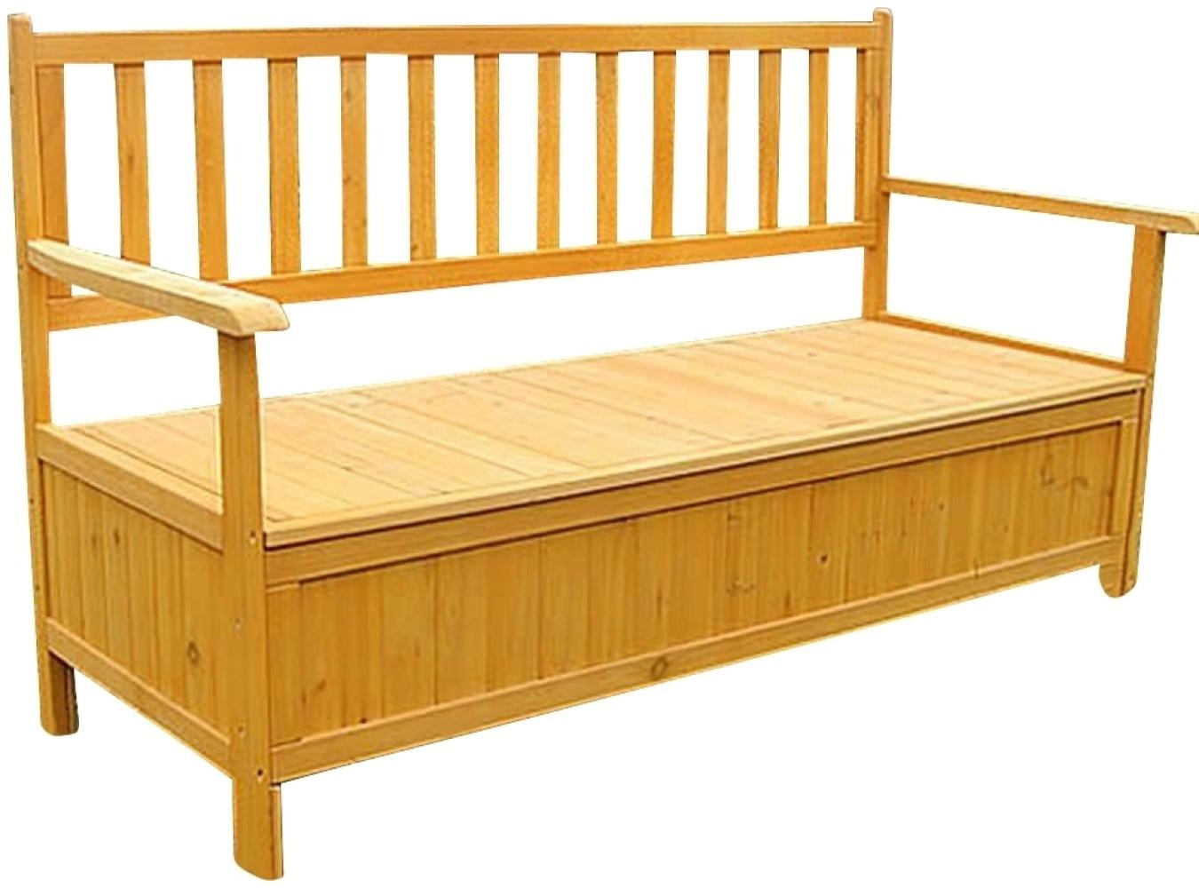 Sitzbank Truhenbank Auflagenbox Gartenbank Holz Gartenbox Box Gartentruhe NEU Bild 1