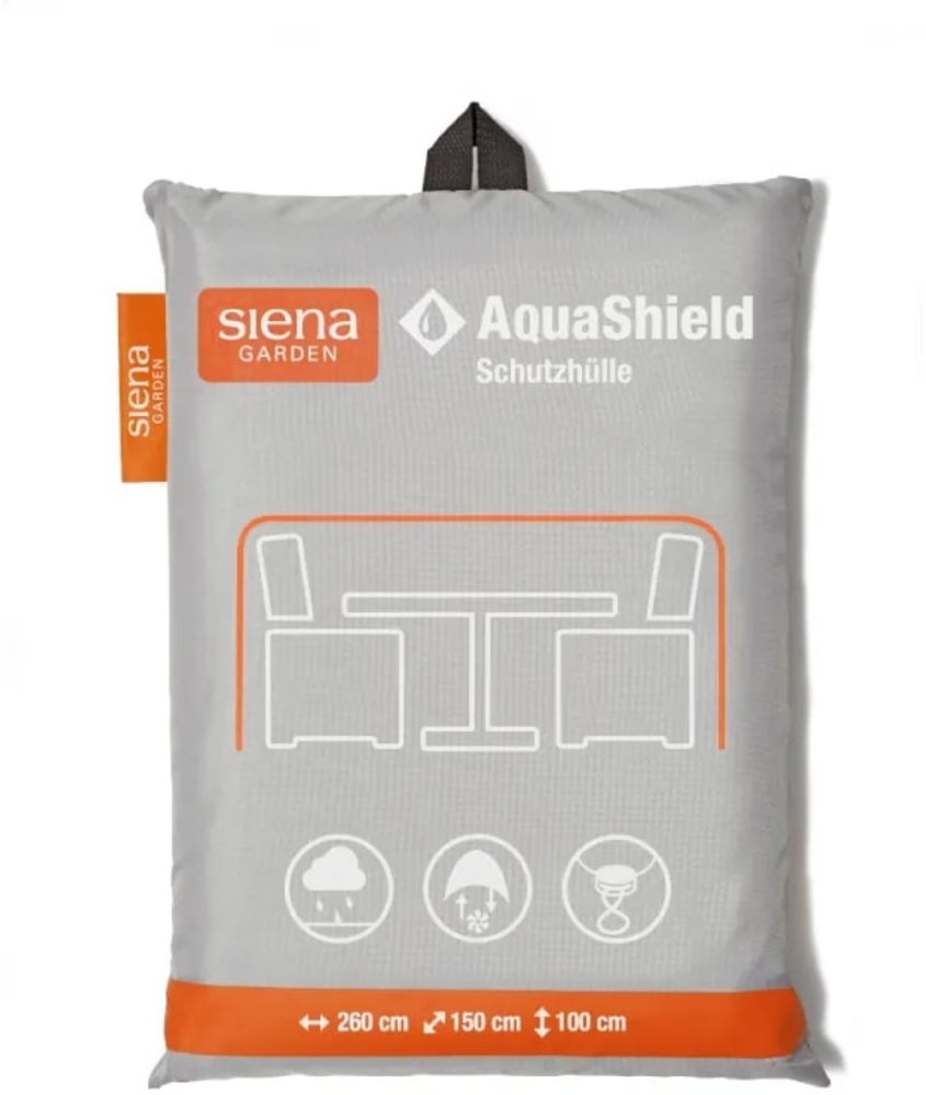 Siena Garden AquaShield Sitzgruppenhülle 260 x 150 x 100 cm hellgrau, 100% Polyester T44675 Bild 1