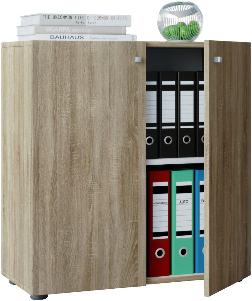 Büroschrank Aktenschrank Mehrzweckschrank Kommode Sideboard Schrank Eiche Dekor Bild 1