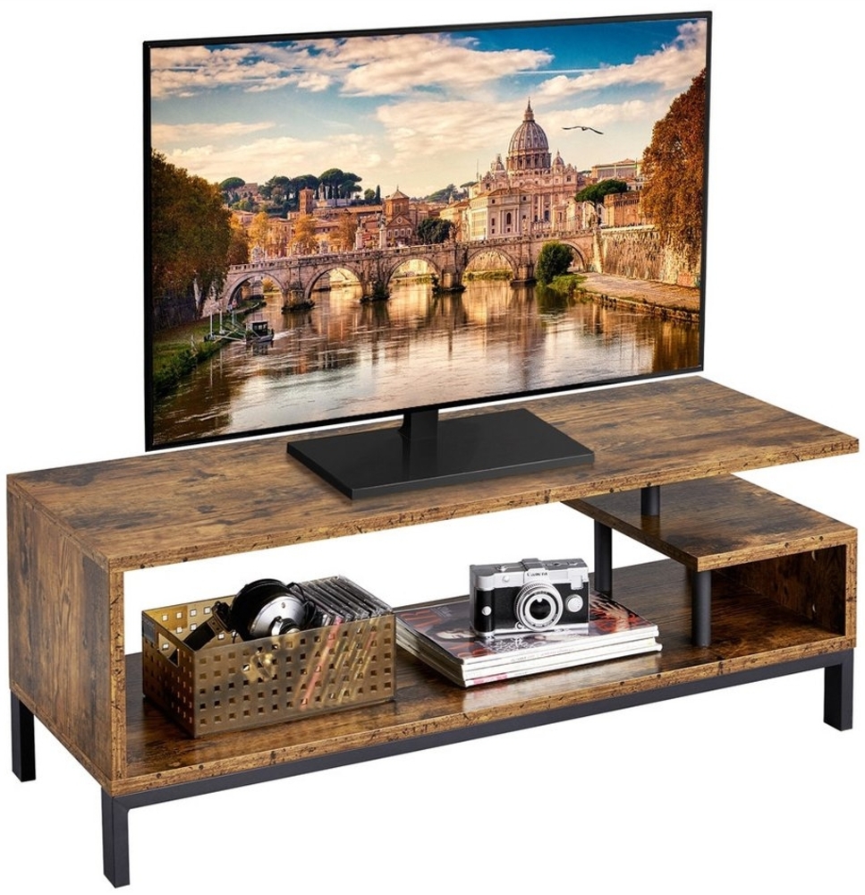 Yaheetech TV-Schrank Fernsehschrank 106×39,5×40cm, Stahlgestell, Industriestil Bild 1