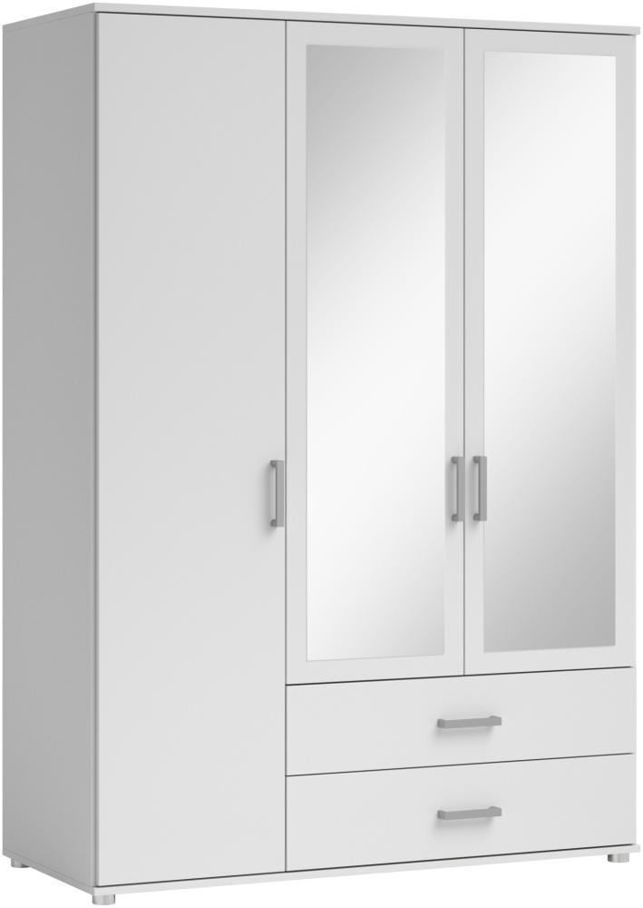 Kleiderschrank >Ivar< in Weiß - 125x190x51cm (BxHxT) Bild 1