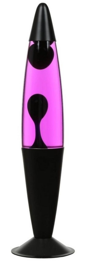 Licht-Erlebnisse Lavalampe JENNY, Warmweiß, Retro Lampe Lila Pink Kabelschalter Tischleuchte Bild 1