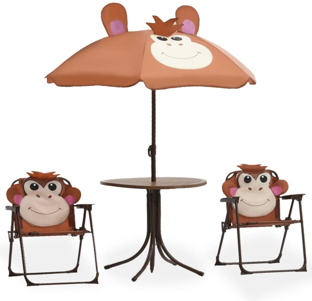 vidaXL 3-tlg. Garten-Bistro-Set für Kinder mit Sonnenschirm Braun 48099 Bild 1