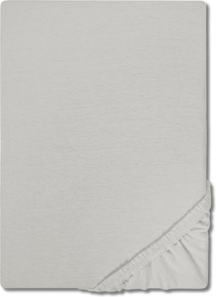 CloudComfort Basic Spannbettlaken Jersey-Stretch silber grau 120 x 200 cm Bild 1