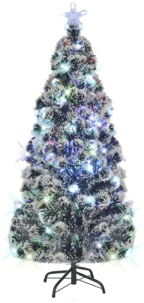 vidaXL Künstlicher Weihnachtsbaum mit Ständer/LED 180 cm Fiberoptik, Mit Beleuchtung [242427] Bild 1