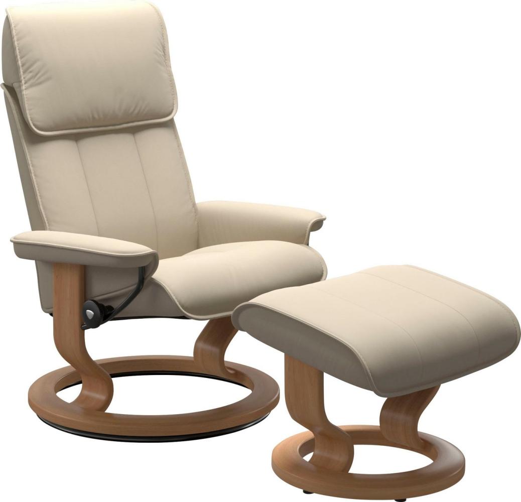 Stressless® Relaxsessel Admiral (Set, Relaxsessel inkl. Hocker), mit Classic Base, Größe M & L, Gestell Eiche Bild 1