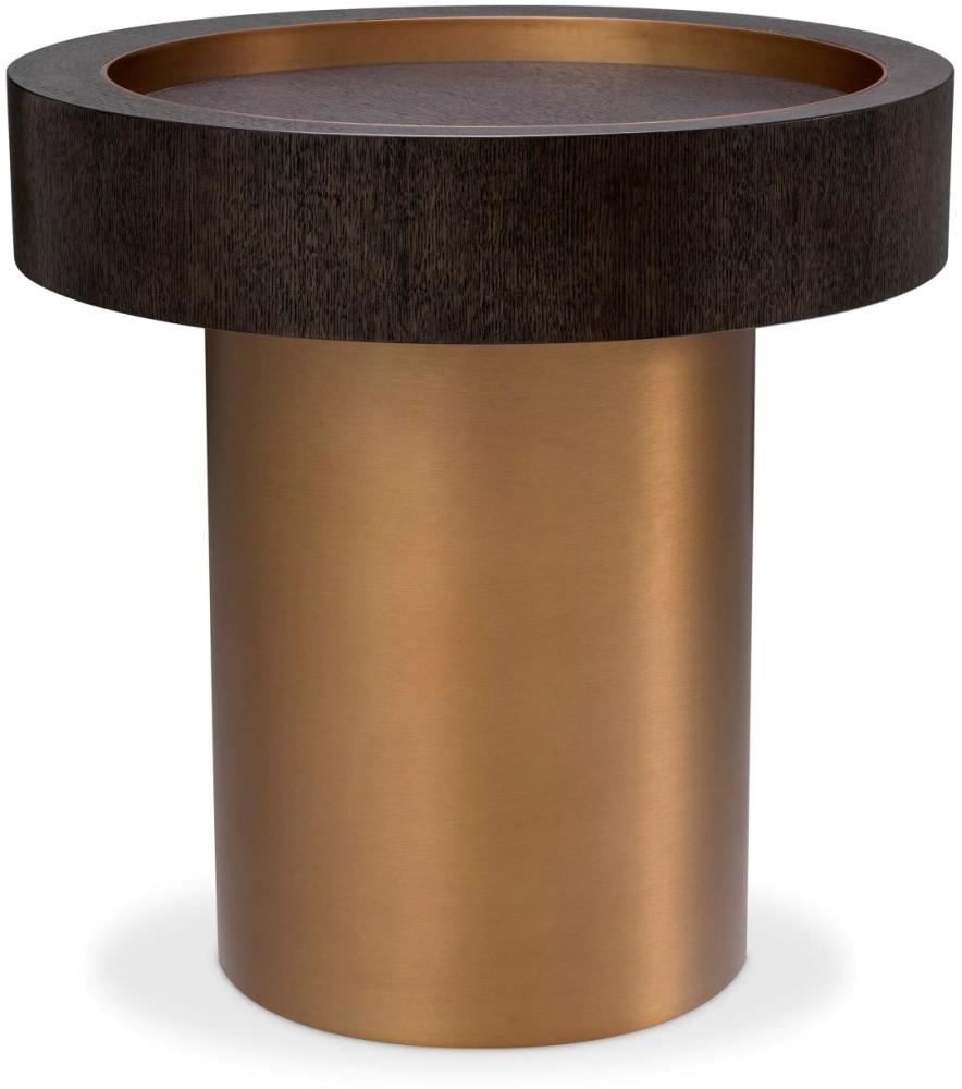 EICHHOLTZ Beistelltisch Otus Round Brushed Brass Bild 1