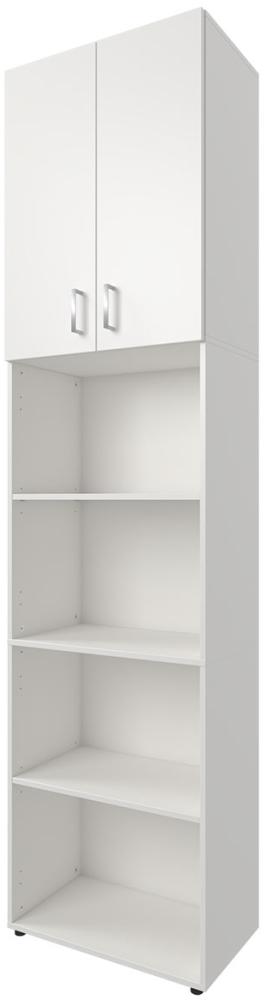 Aktenschrank >Trio< in Weiß - 57x231x34,5cm (BxHxT) Bild 1