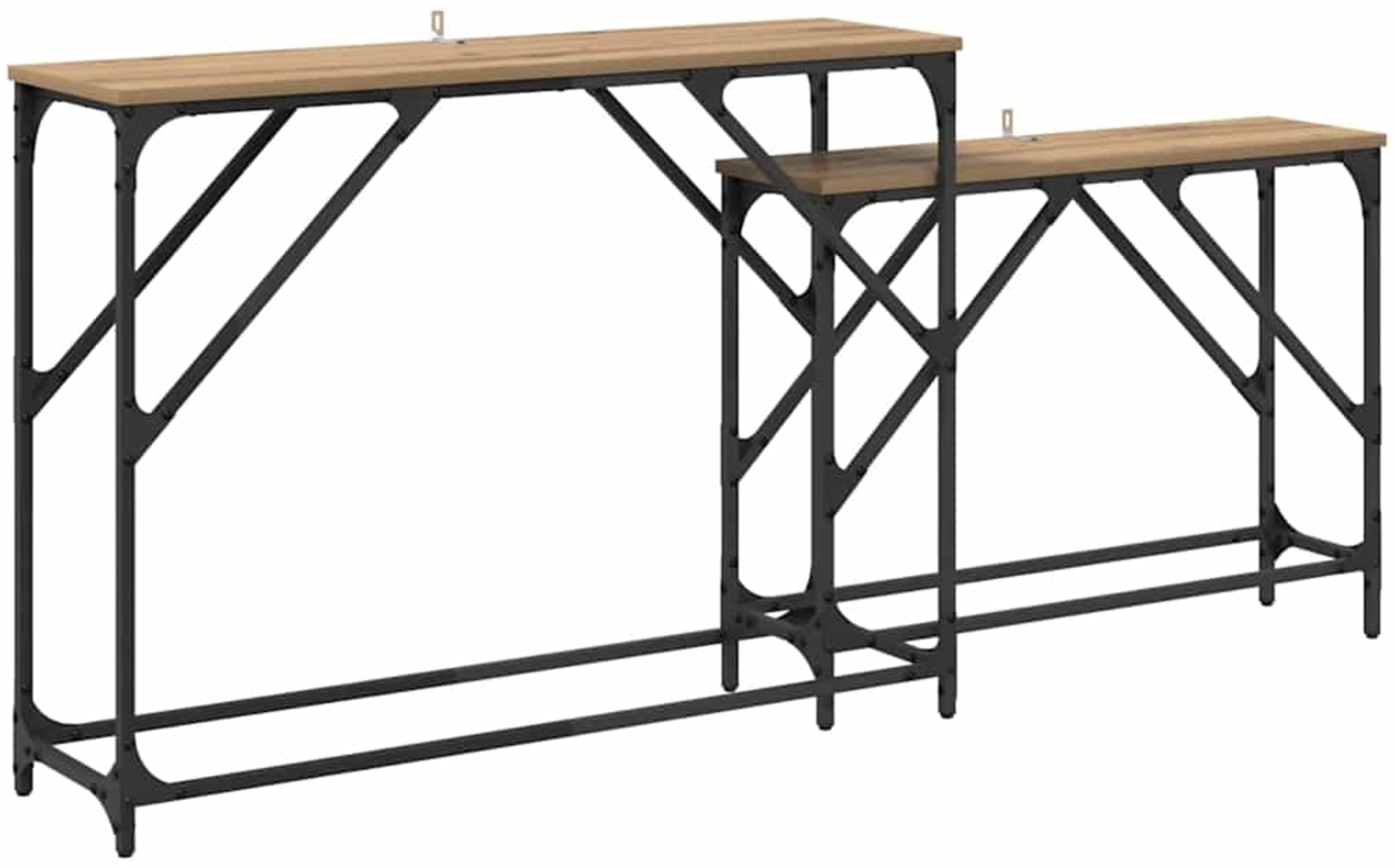 vidaXL Konsolentisch 2 pcs Artisan-Eiche 100 x 28 x 75 cm 882887 Bild 1