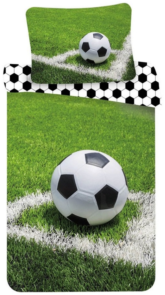 Football Baumwolle Bettwäsche – Bettbezug 140x200 cm & Kissenbezug 70x90 cm Bild 1