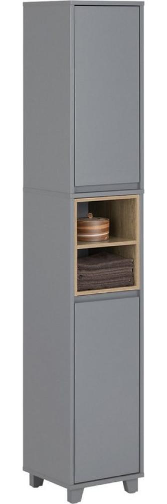 SoBuy Hochschrank BZR147 Badezimmerschrank mit 2 Türen Aufbewahrungsschrank Hochschrank Bild 1