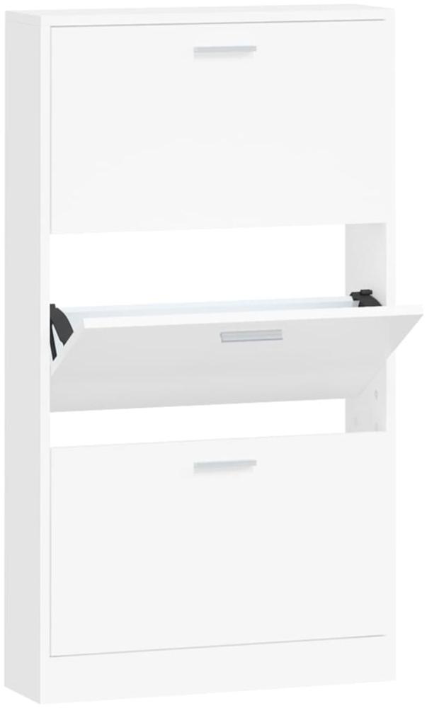 vidaXL Schuhschrank Weiß 59x17x108 cm Holzwerkstoff 342526 Bild 1