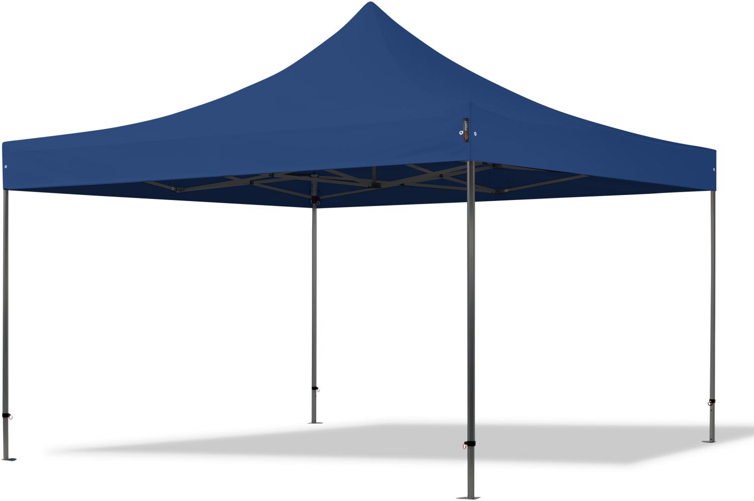 4x4 m Faltpavillon, PREMIUM Stahl 40mm, blau Bild 1