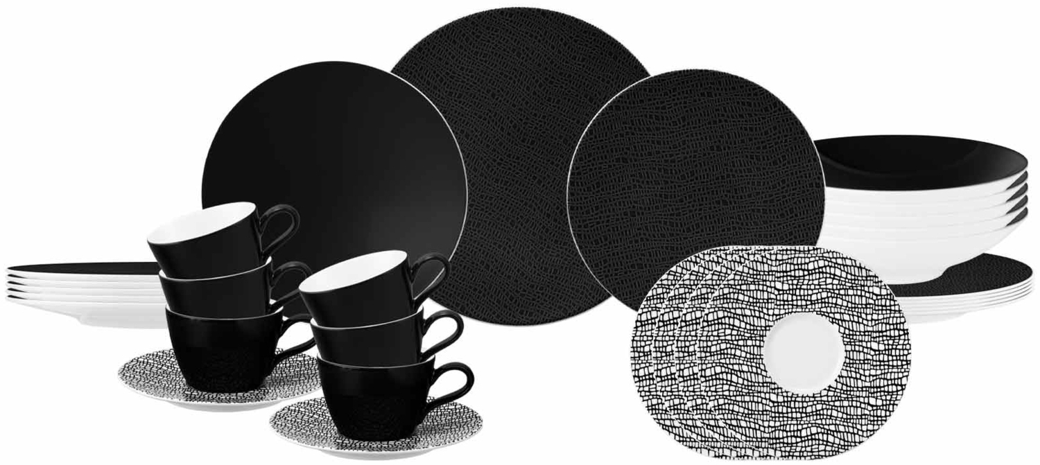 Seltmann Weiden Life Fashion Kombiservice 30-teilig - Glamorous Black Bild 1