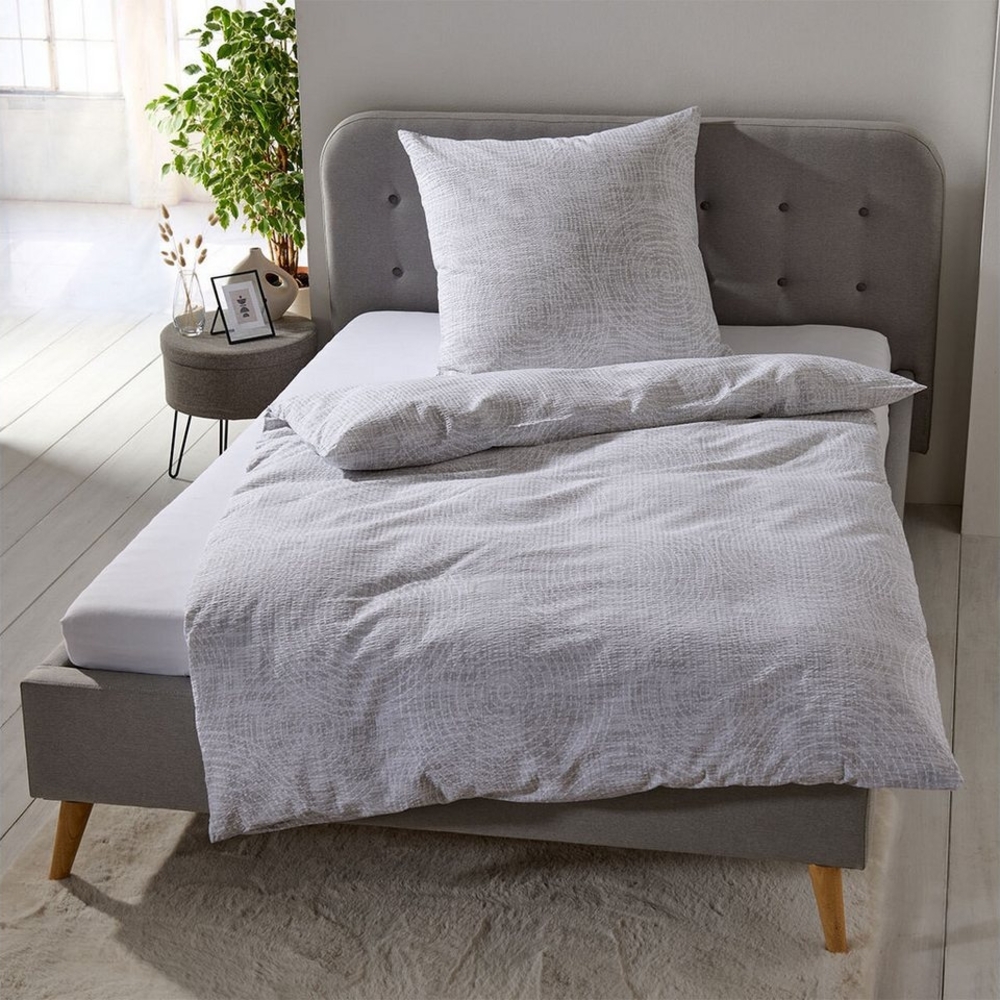 TRAUMSCHLAF Bettwäsche Sydney, Seersucker, 2 teilig, ideale Sommerbettwäsche in herrlicher Seersucker Qualität Bild 1