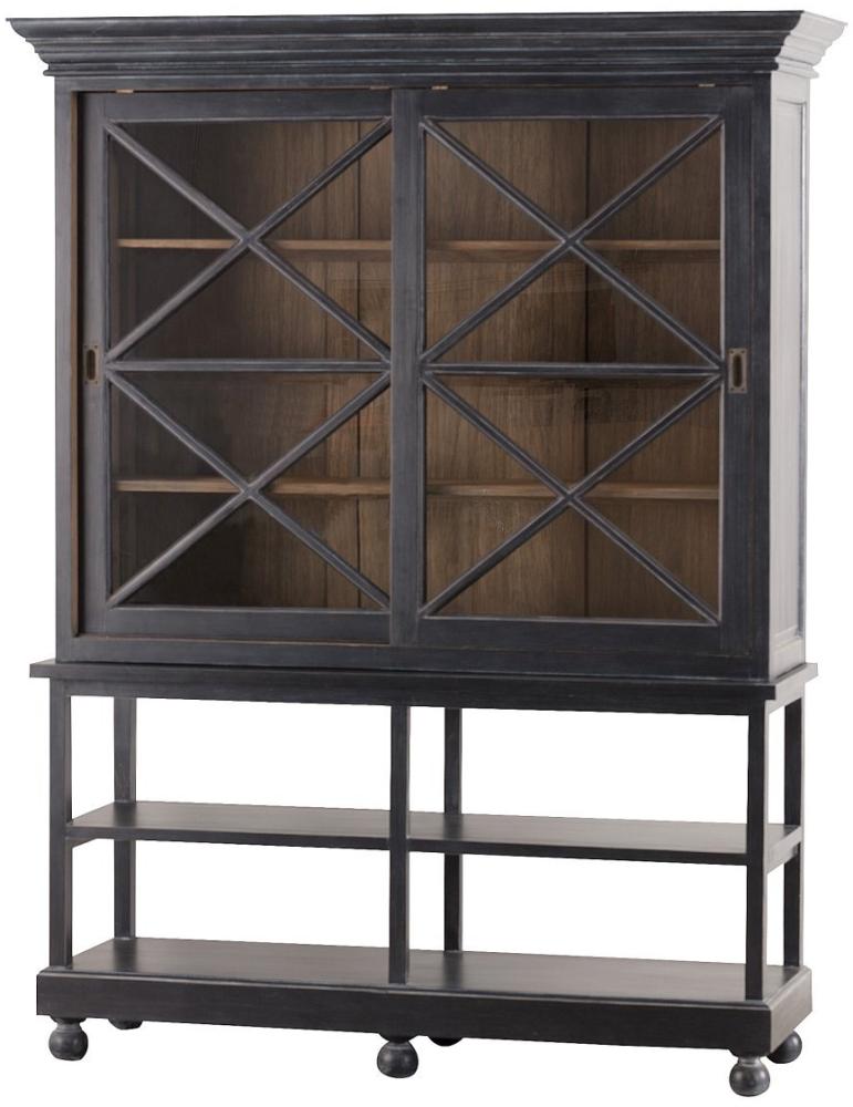 Dekoria Vitrine Rimir 160x50x220 old black & natural Bild 1