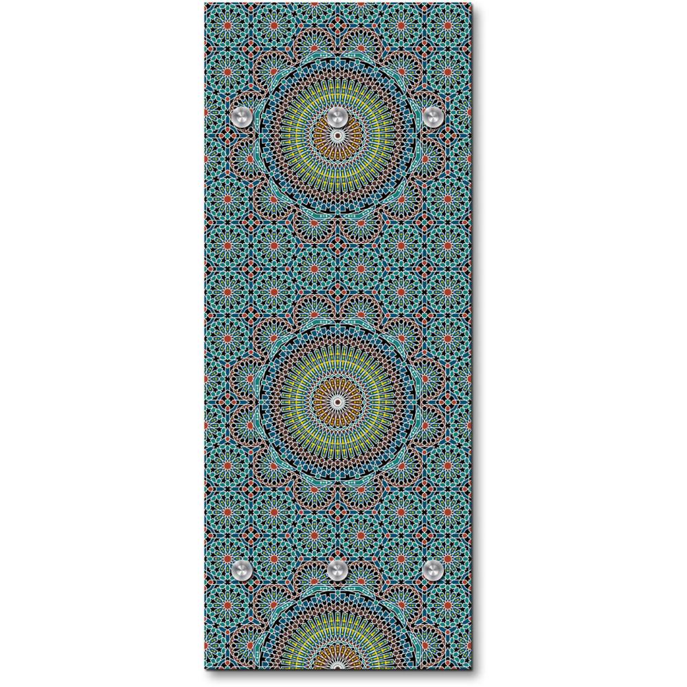 Queence Garderobe - "Cosmic" Druck auf hochwertigem Arcylglas inkl. Edelstahlhaken und Aufhängung, Format: 50x120cm Bild 1