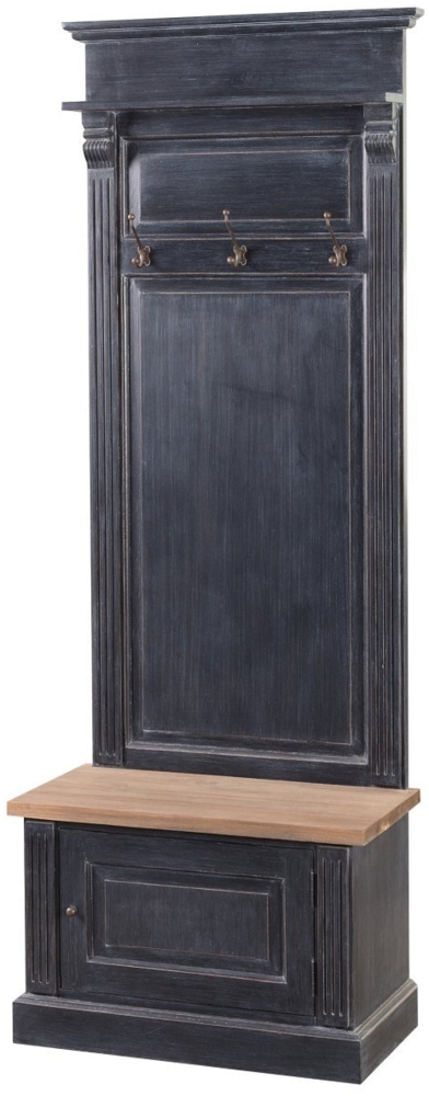 Dekoria Gerderobe Bradford 79 x 41 x 210 old black & natural Bild 1