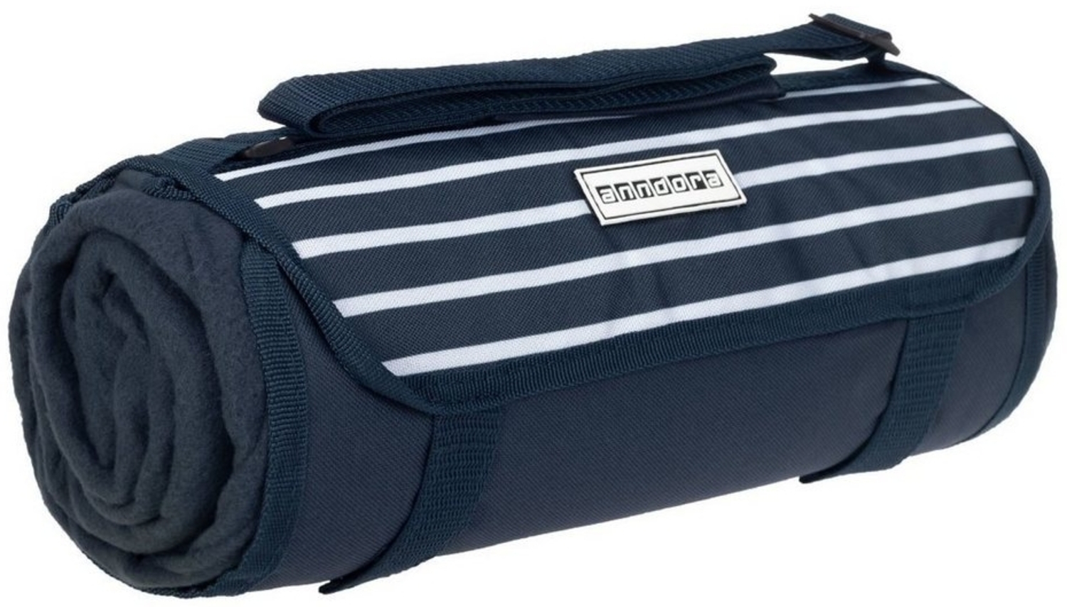 Outdoordecke Picknickdecke 125x150 cm beschichtete Unterseite, anndora, wasserabweisend - schnell zusammenrollar - praktischer Trageriemen Bild 1