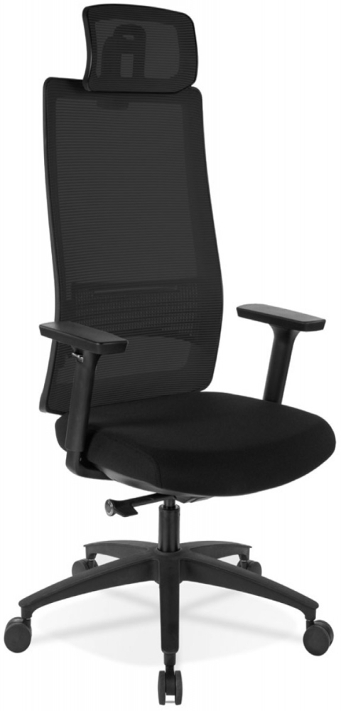 Ergonomischer Bürostuhl OXFORD | Der ergonomische Bürostuhl „OXFORD“ aus schwarzem Stoff ist ebenso bequem wie funktional | 68x60x126 Kadima Design Bild 1