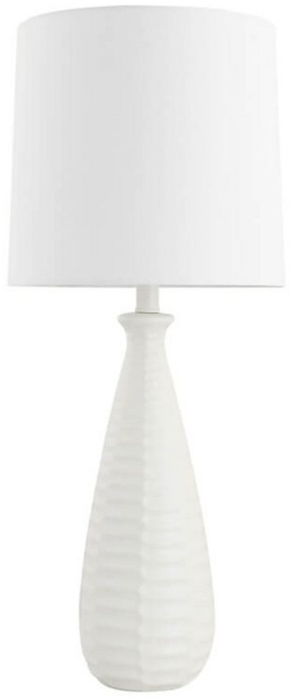 HOME DELUXE Große Tischlampe mit Stoffschirm MELVA - Weiß Bild 1