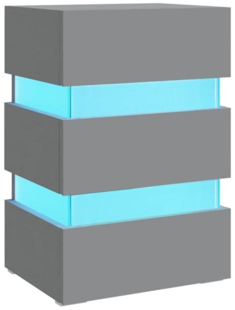 vidaXL LED-Nachttisch Grau 45x35x67 cm Holzwerkstoff 326842 Bild 1