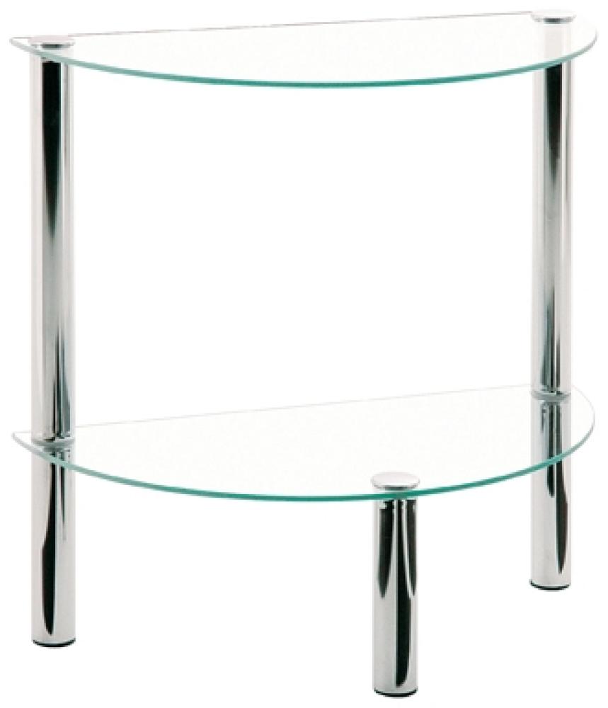 Beistelltisch >Emden< in Chrom aus Stahl, Glas - 45x47x22cm (BxHxT) Bild 1