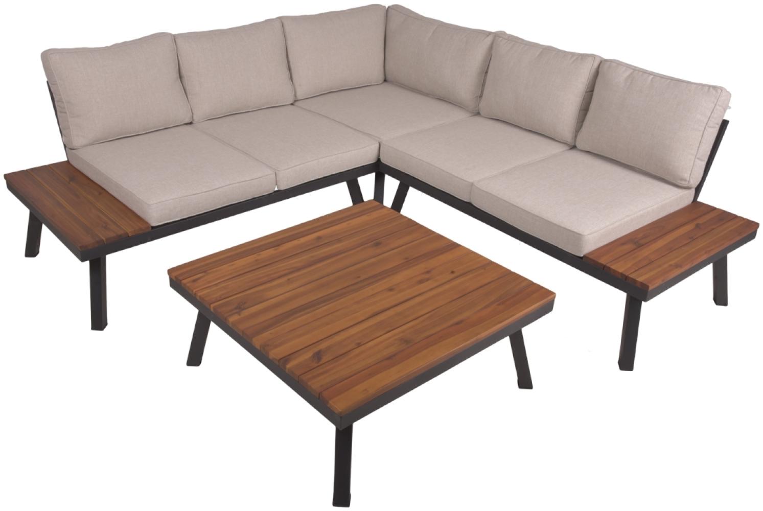 Moderne Garten Garnitur Lounge Set THERESA beige Bild 1