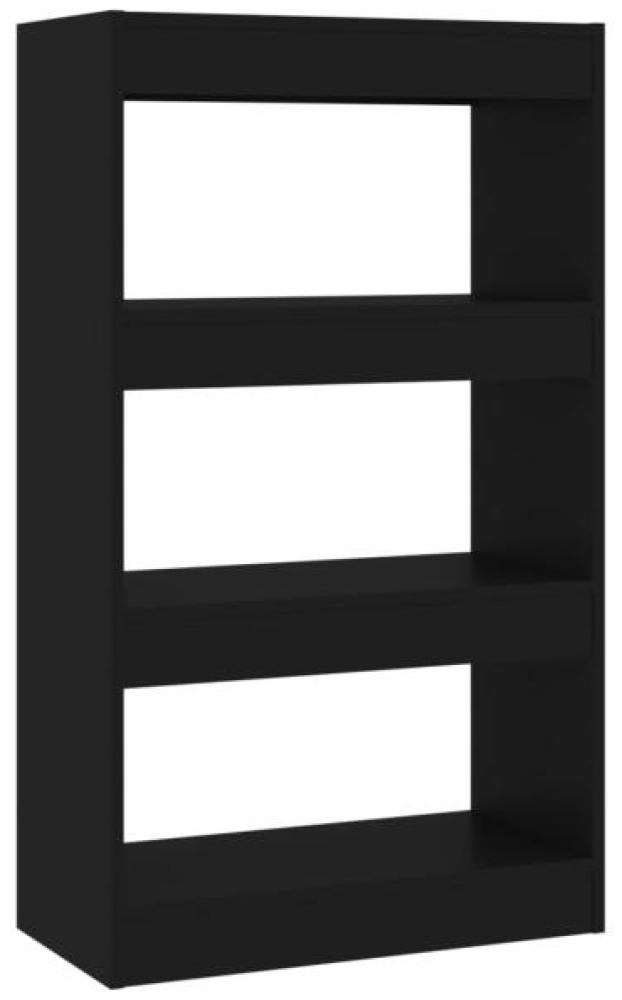 vidaXL Bücherregal/Raumteiler Schwarz 60x30x103 cm Holzwerkstoff 811656 Bild 1