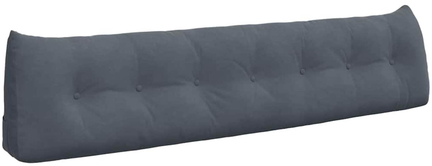 vidaXL Rücken Kissen Dunkelgrau 200 x 24 x 50 cm Samt 42014604 Bild 1