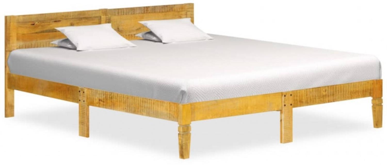 vidaXL Bettgestell Mango Massivholz 160 cm [288432] Bild 1