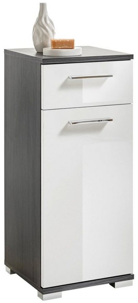 Midischrank 'Orlando', Weiß Hochglanz-Pinie Bild 1