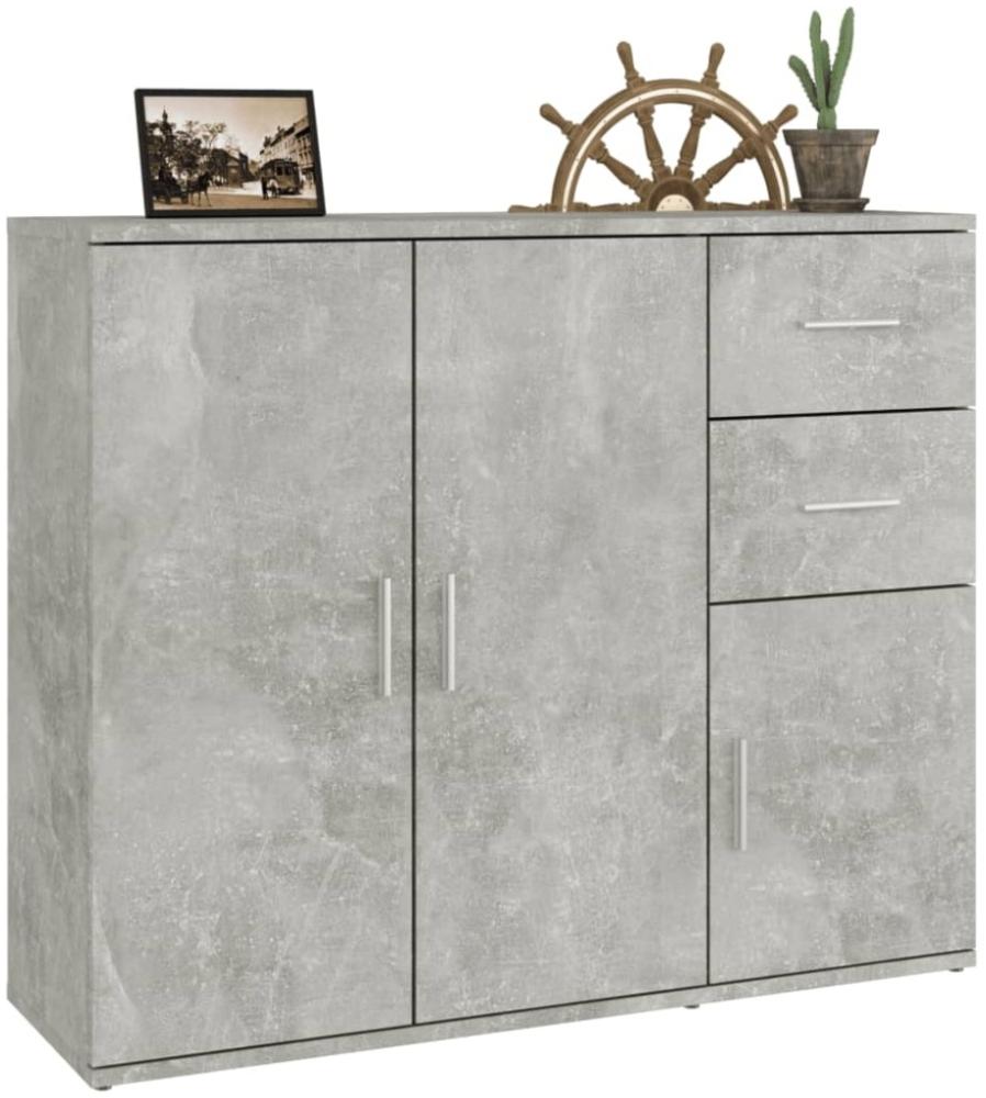 vidaXL Sideboard Betongrau 91x29,5x75cm Holzwerkstoff 823273 Bild 1