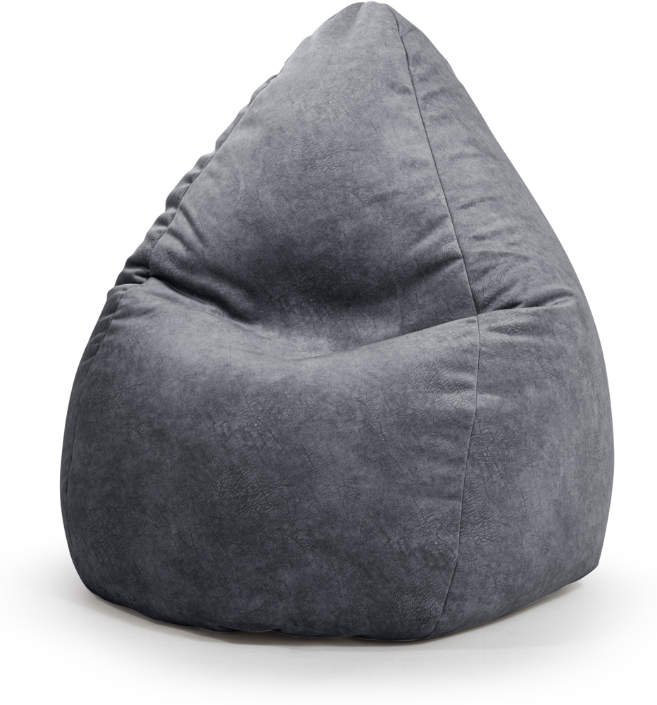 Sitzsack 70x110cm Mittelgrau Bild 1