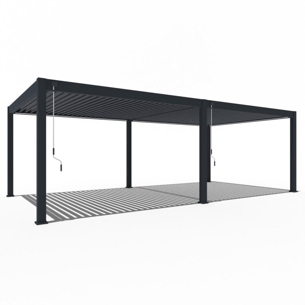 Weide Deluxe Plus | Pergola Voll Aluminium freistehend | 4 x 8 M | Lamellendach anthrazit Bild 1