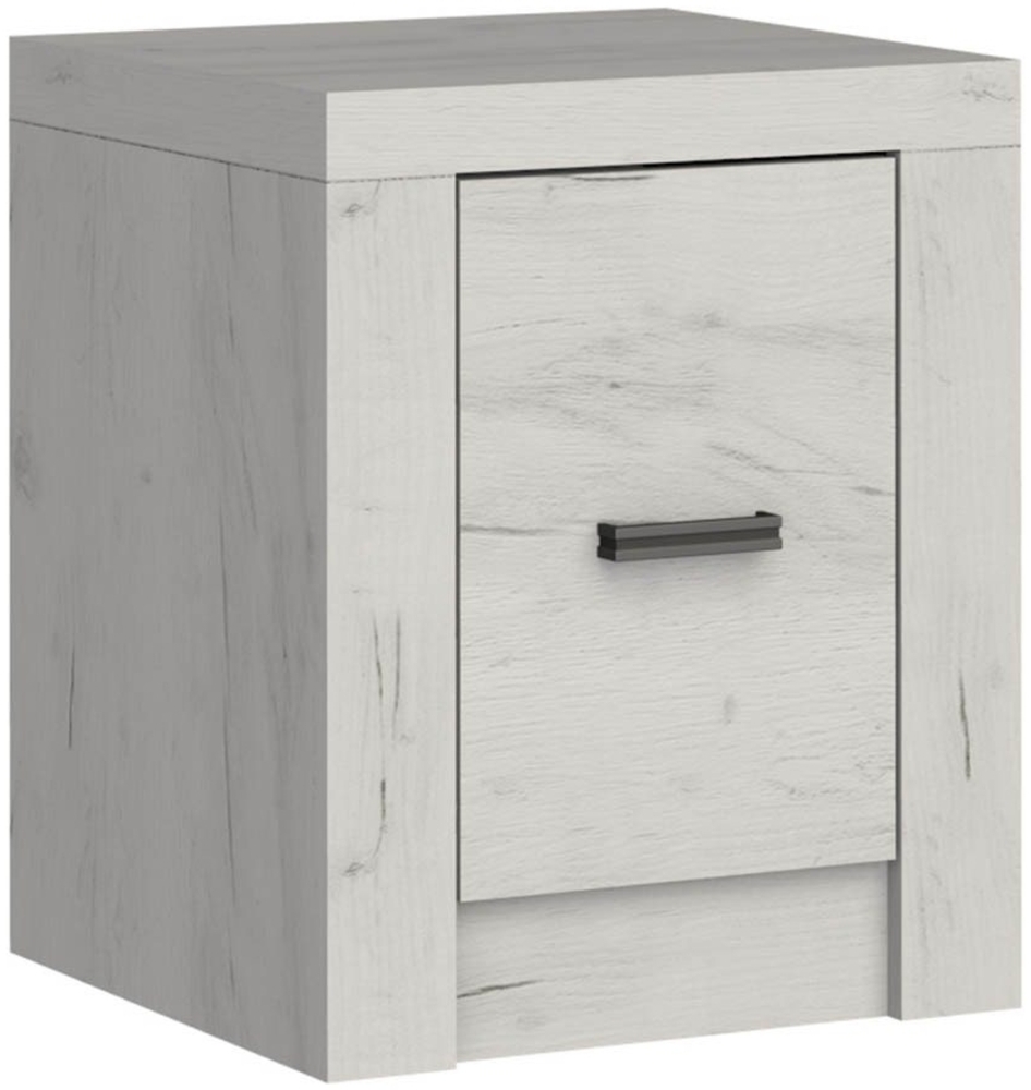 MIRJAN24 Nachttisch Indianapolis I24 (mit Drehtür), Metall Griffe Bild 1