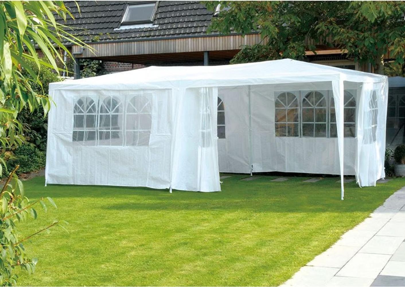 Party Pavillon 6 x 3 m weiss Festzelt Bierzelt Partyzelt Feierzelt Bild 1