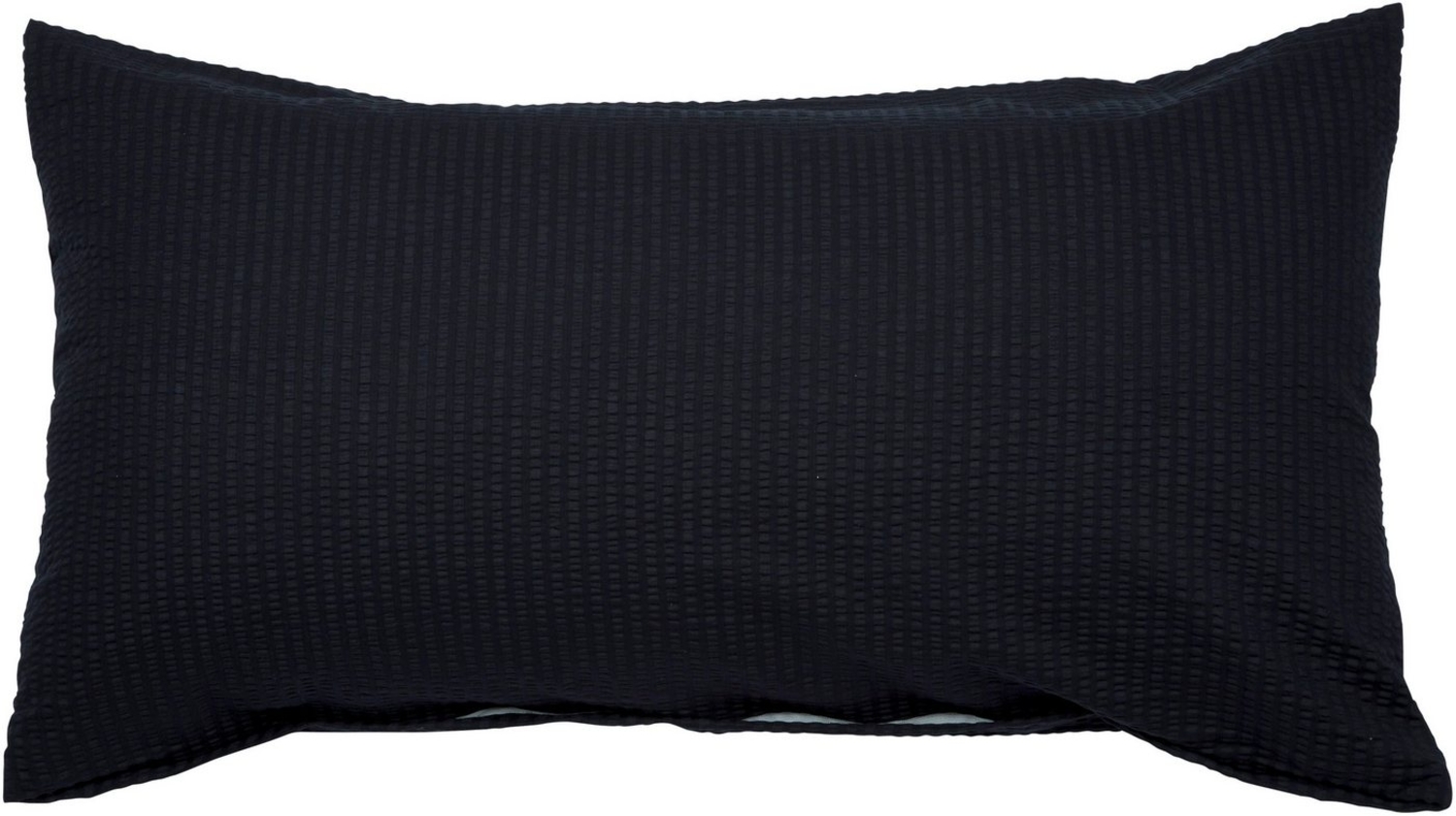 Janine Mako Soft Seersucker Kissenhülle 40x80 cm PIANO schwarz Bild 1
