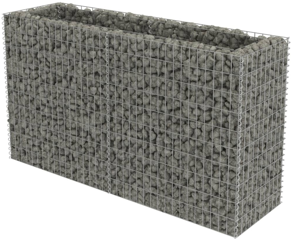 vidaXL Gabionen-Hochbeet Verzinkter Stahl 180×50×100 cm 143558 Bild 1